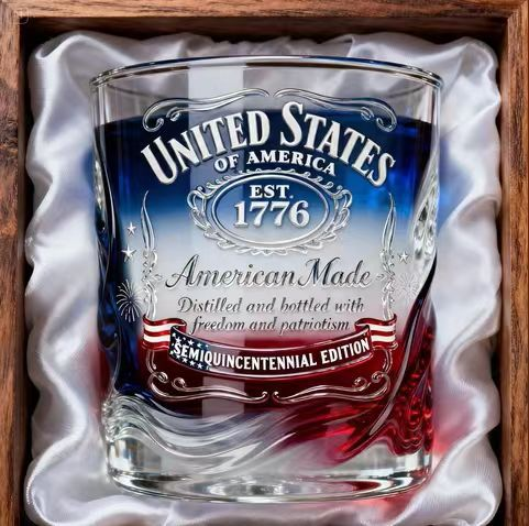 Limited Edition 2026 USA 250th Anniversary Commemorative Glass – 1776-2026 Heritage Edition