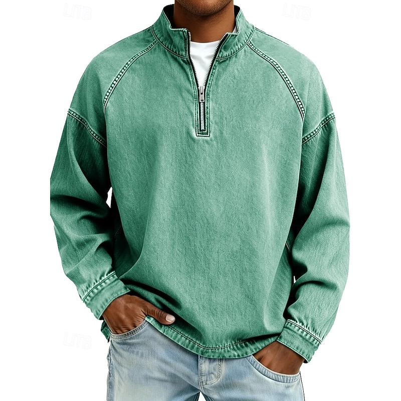 Heritage Acid-Wash Cotton Quarter-Zip product image 5
