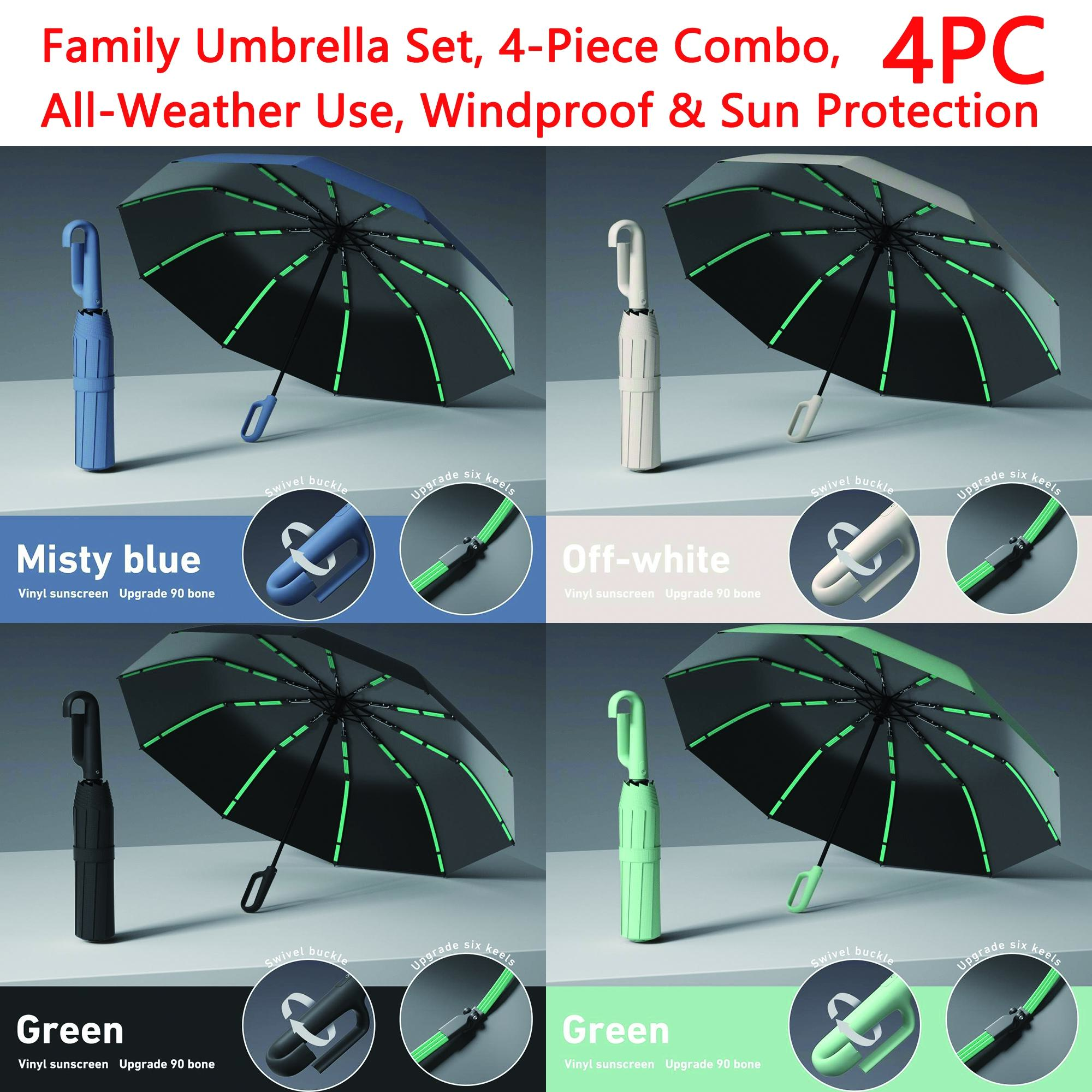 4pack-3 automatic folding umbrella, one-size