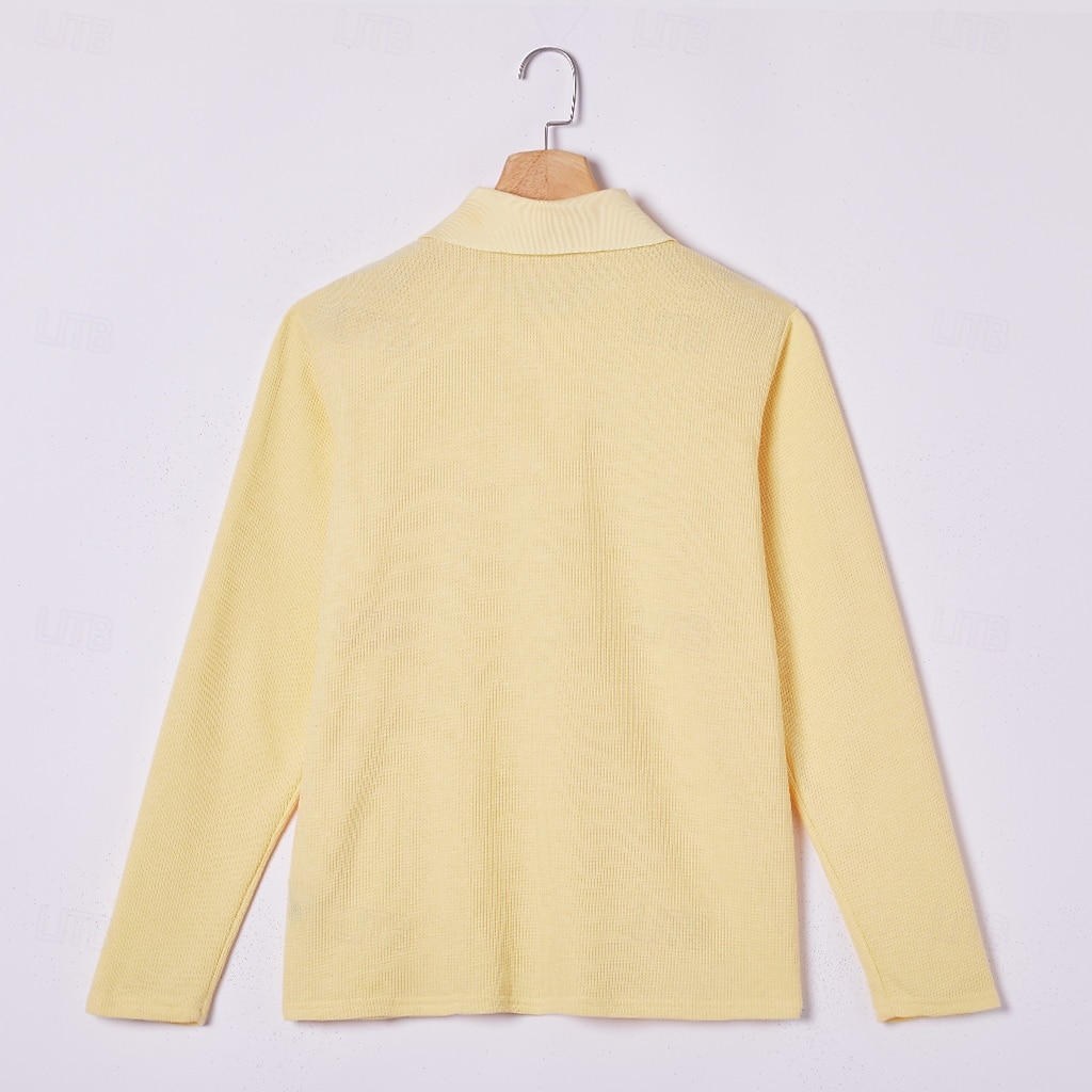 Ridge Waffle-Knit Long-Sleeve Polo product image 9