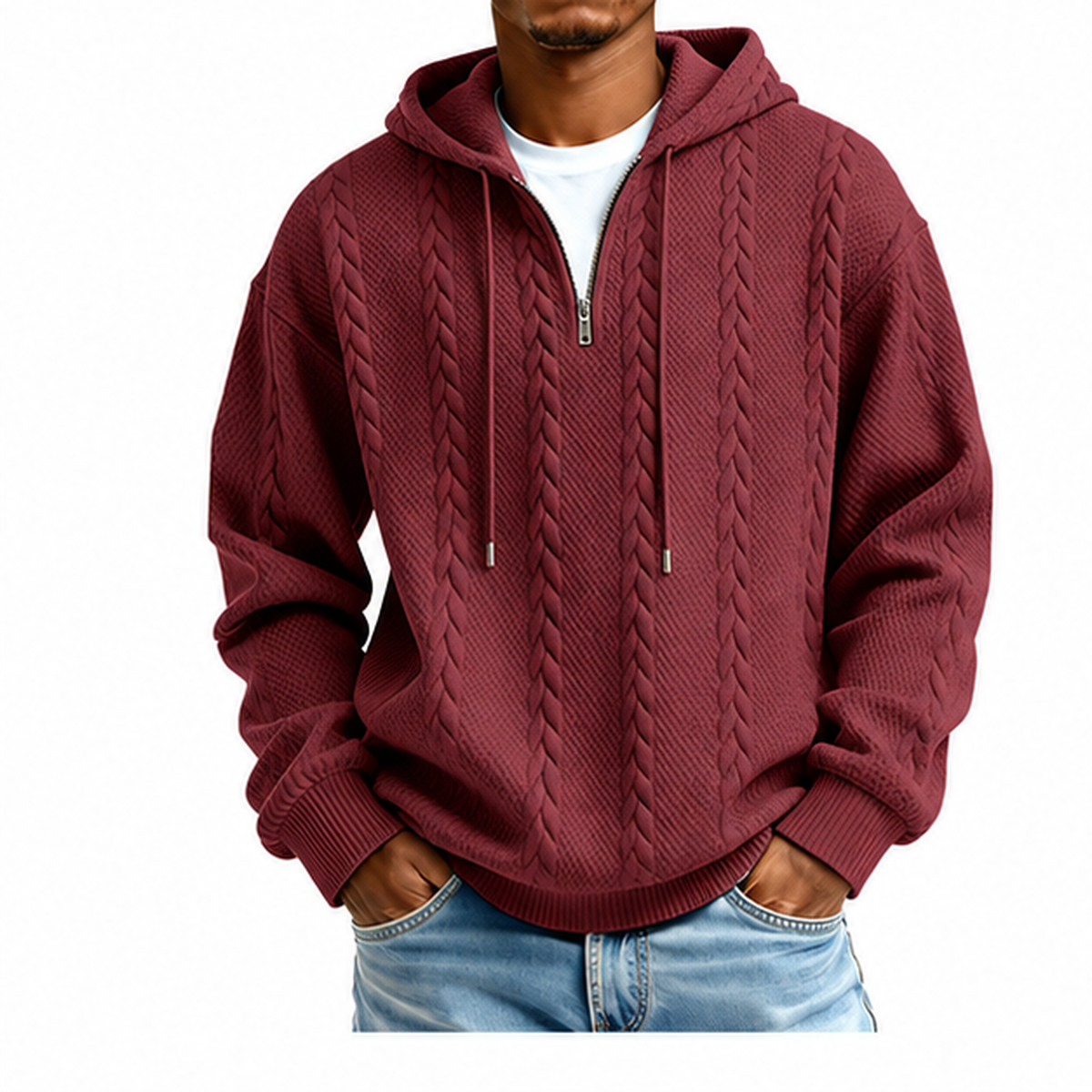 Summit Jacquard Quarter-Zip Hoodie