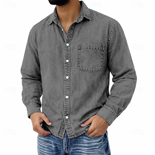 Frontier Acid-Wash Pocket Shirt - Gray