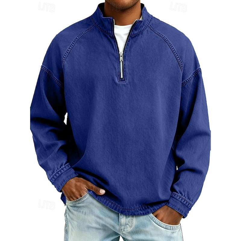 Heritage Acid-Wash Cotton Quarter-Zip product image 8