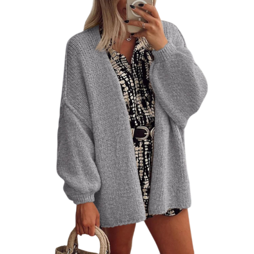 Womens Oversized Cardigan Sweaters 2026 Fall Long Lantern Sleeve Knit Open Front Lightweight Sweater