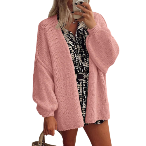 Womens Oversized Cardigan Sweaters 2026 Fall Long Lantern Sleeve Knit Open Front Lightweight Sweater