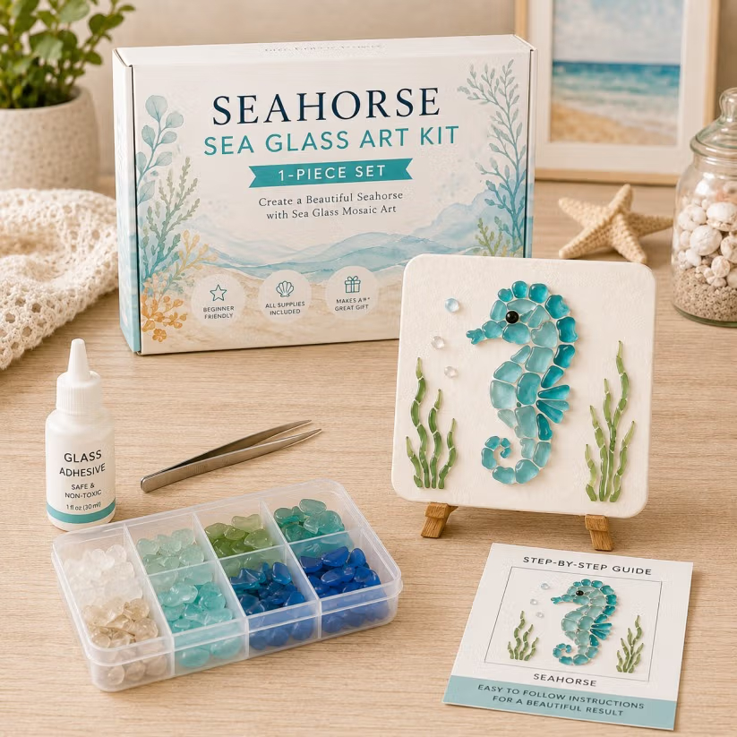 🔥Last Day 49% OFF - 🌊✨DIY Sea Glass Mosaic Craft Kit