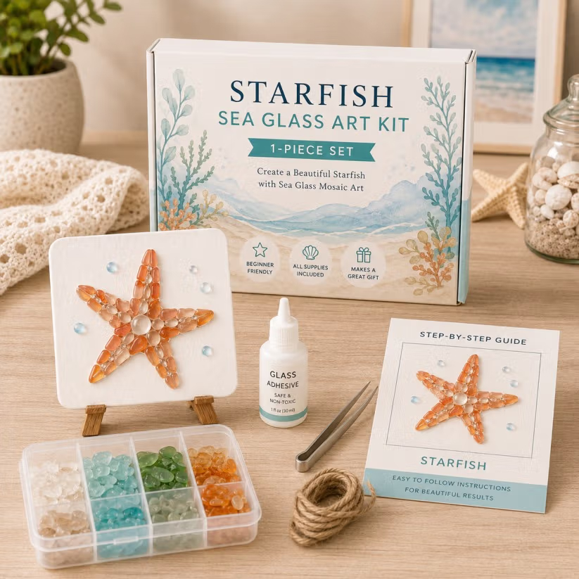 🔥Last Day 49% OFF - 🌊✨DIY Sea Glass Mosaic Craft Kit