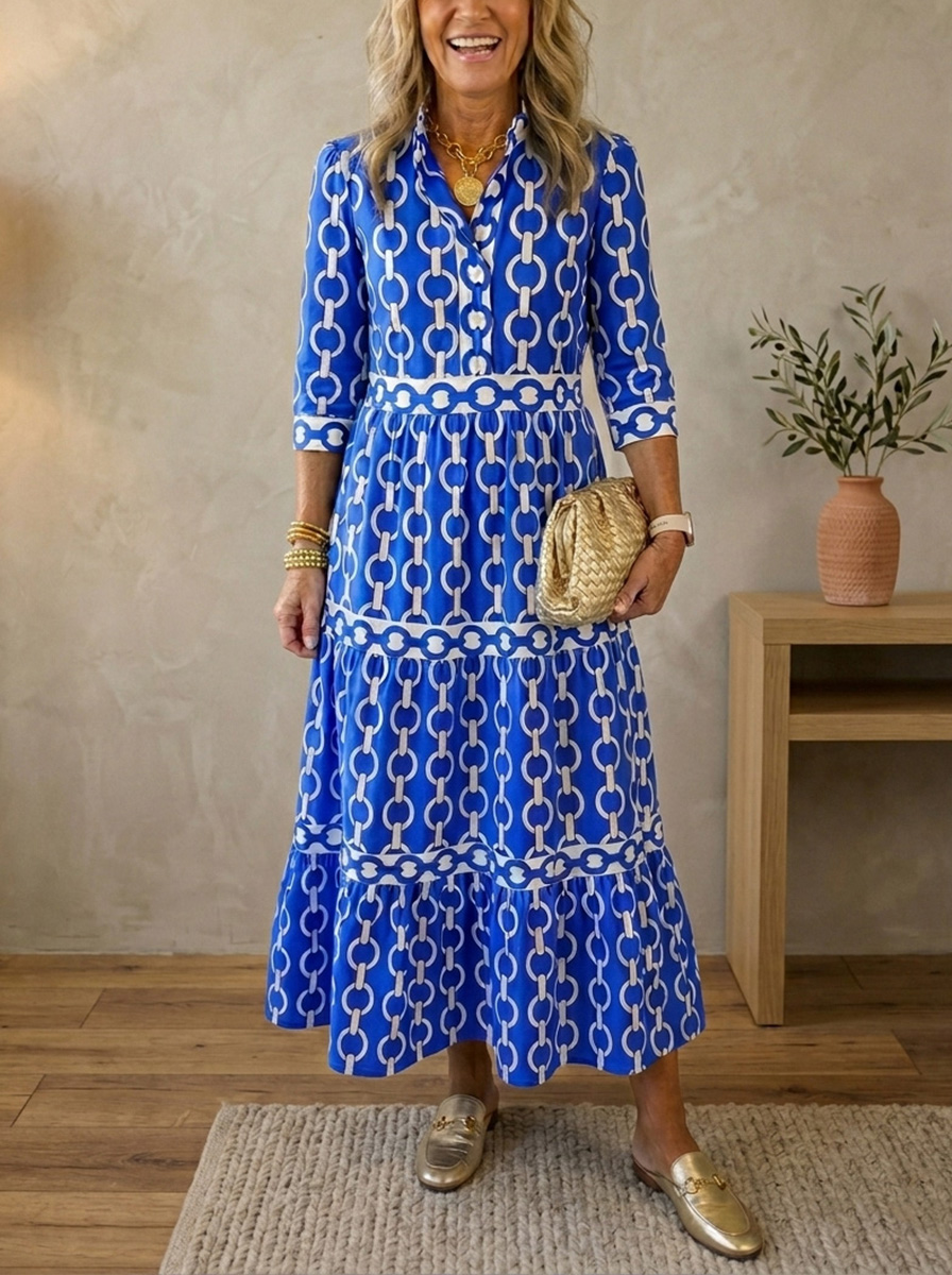New Arrivals🔥Chain Print Vintage Party Dresses