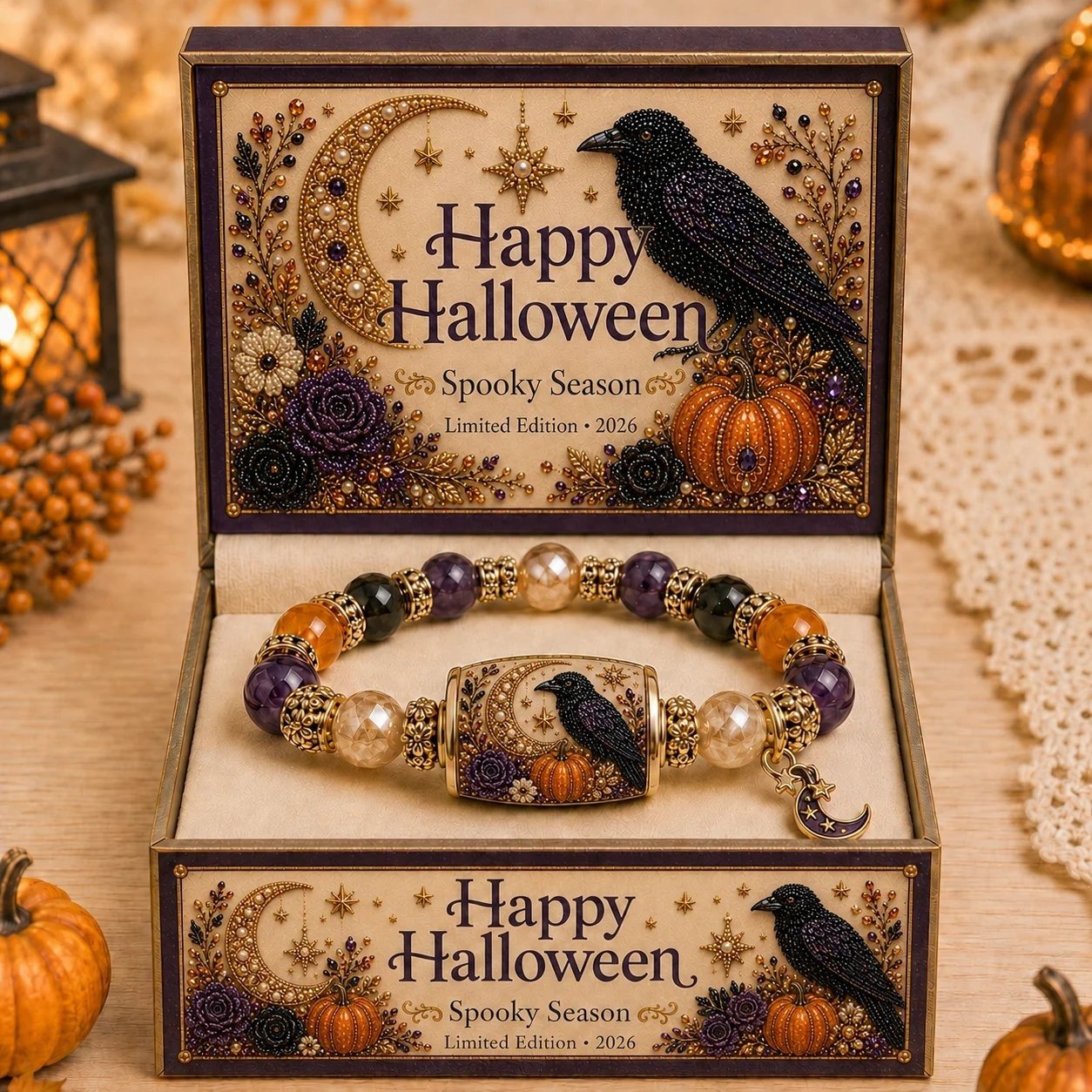 🔥Last Day 50% OFF - 🎃 Limited Edition Halloween Beaded Bracelet Set | Spooky Cute Gift Jewelry