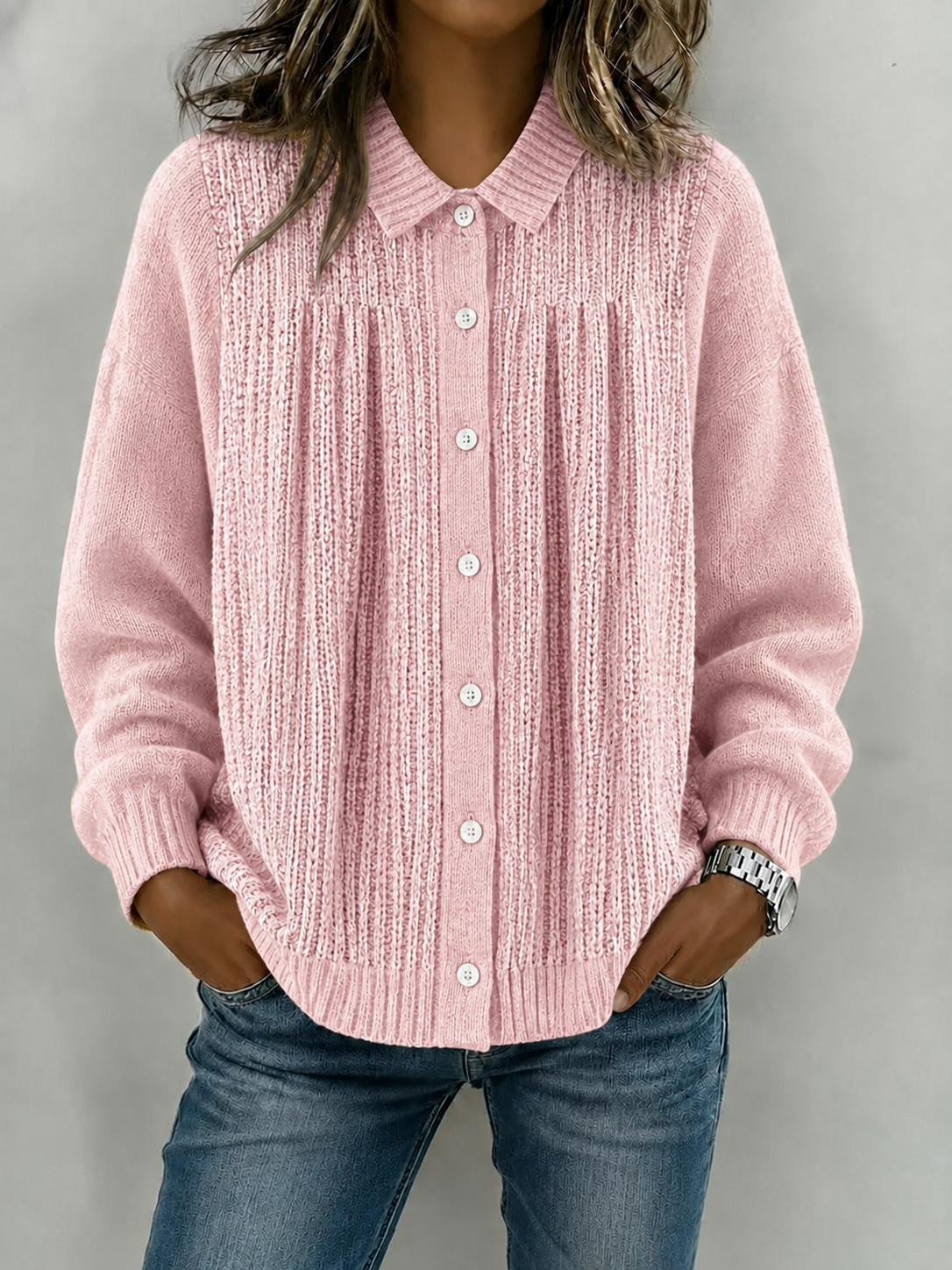 New Arrival🔥 Cozy Textured Knit Button Cardigan