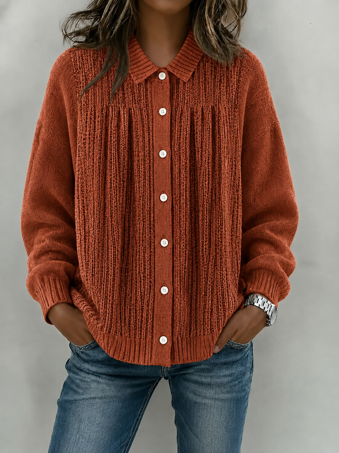 New Arrival🔥 Cozy Textured Knit Button Cardigan