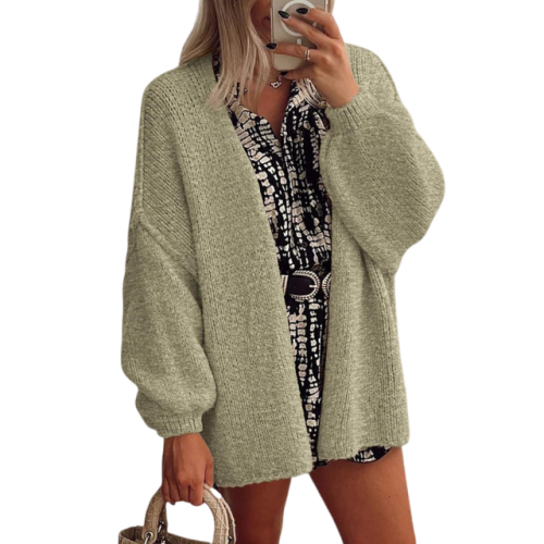 Womens Oversized Cardigan Sweaters 2026 Fall Long Lantern Sleeve Knit Open Front Lightweight Sweater