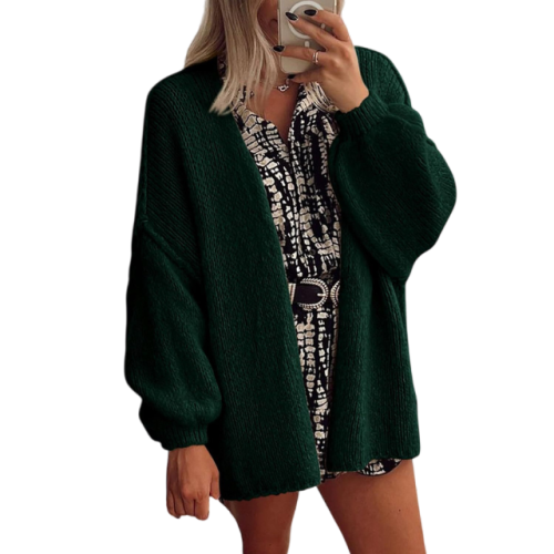 Womens Oversized Cardigan Sweaters 2026 Fall Long Lantern Sleeve Knit Open Front Lightweight Sweater