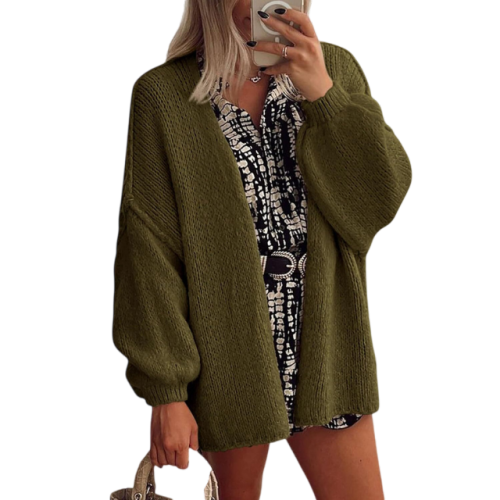 Womens Oversized Cardigan Sweaters 2026 Fall Long Lantern Sleeve Knit Open Front Lightweight Sweater