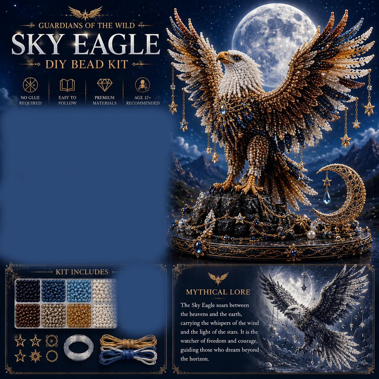 🔥49% Off Last Day - 🔥🎁3D Animal Guardian DIY Bead Kit Collection