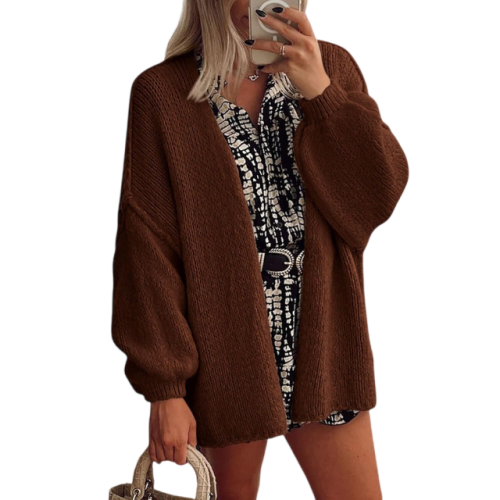 Womens Oversized Cardigan Sweaters 2026 Fall Long Lantern Sleeve Knit Open Front Lightweight Sweater