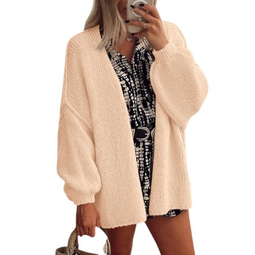 Womens Oversized Cardigan Sweaters 2026 Fall Long Lantern Sleeve Knit Open Front Lightweight Sweater