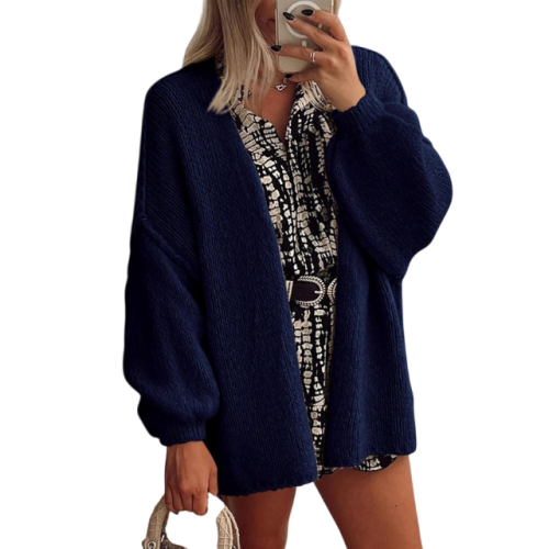 Womens Oversized Cardigan Sweaters 2026 Fall Long Lantern Sleeve Knit Open Front Lightweight Sweater