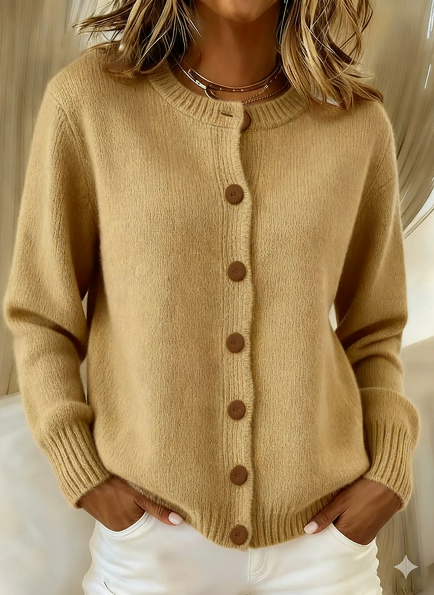 Women's jacquard knit cardigan color option