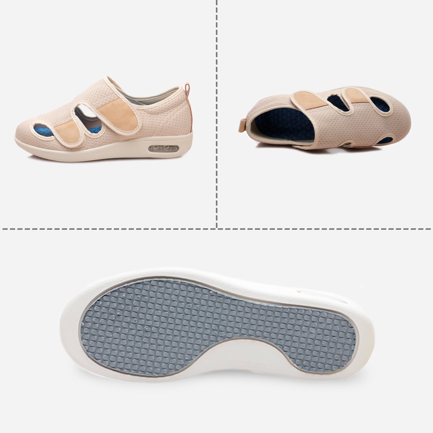 Women Extra Wide Width Sandals Walking Shoes Black
