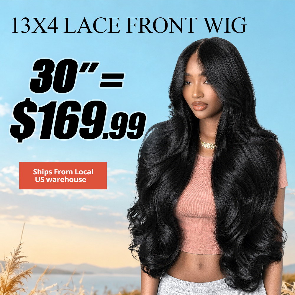 30''=$169.99 | 13x4 Lace Front Wigs Transparent Lace 100% Human Hair Wigs