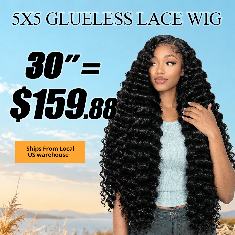 30''=$159.88 | Ready To Wear Glueless Wigs 5x5 HD Lace Closure Wigs Pre Cut Bleached Knots（ Ship From US )