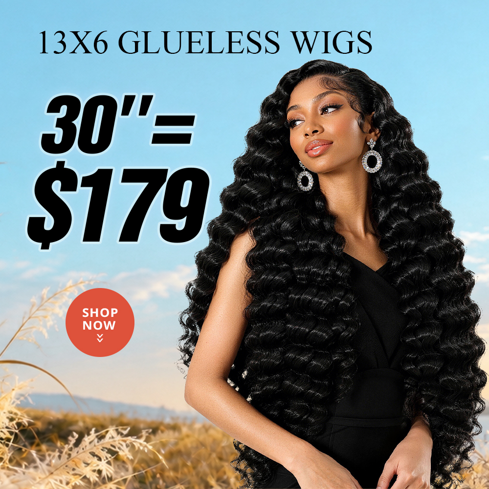 30"=$179 | 13x6 HD Lace Front Human Hair Wigs Pre Plucked Glueless Wig 180% Density