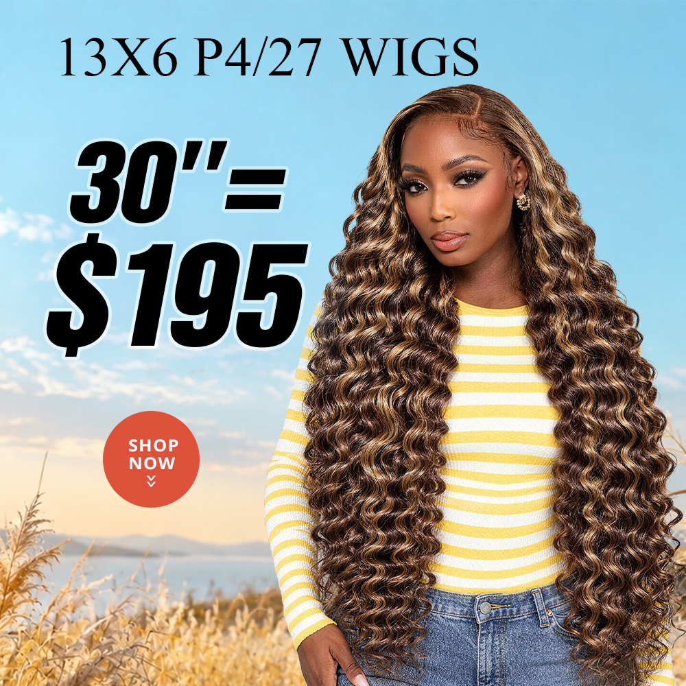 30"=$195|13x6 P4/27 Color HD Lace Front Wigs Pre Plucked HD Lace Frontal Wig Pre Bleach Knots Human Hair Wig