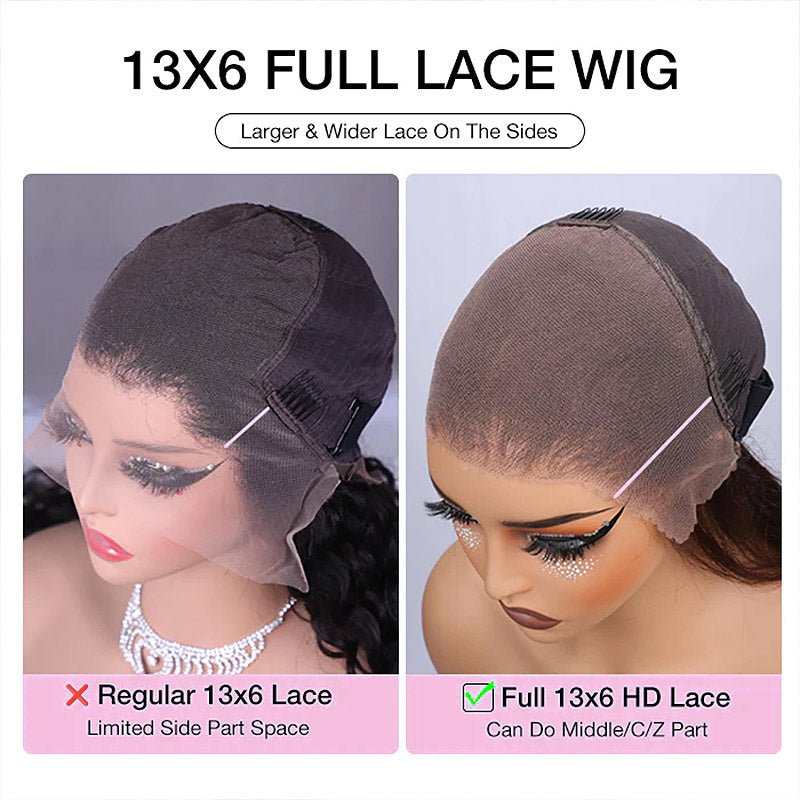 Hairsmarket Ombre Brown Highlight 13x4 Full Lace Frontal Wig Body Wave HD lace Human Hair Colored Wig 32 Inch 180% Density
