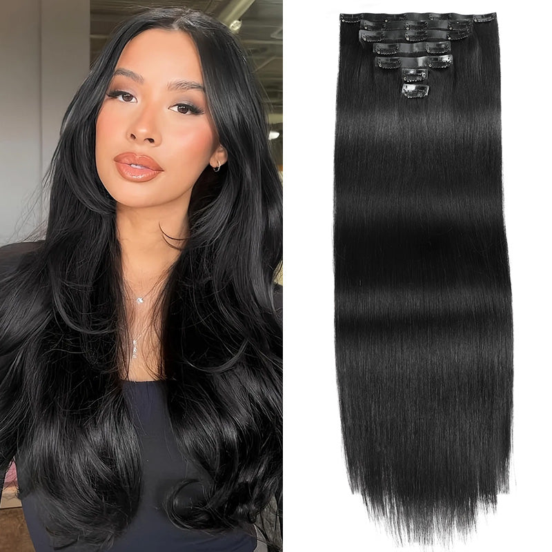 Hairsmarket Straight Clip In Hair Extension 100% Human Hair 135g 9 Pcs/ 7 Pcs