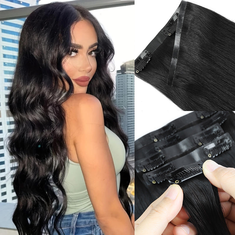 Hairsmarket Straight Clip In Hair Extension 100% Human Hair 135g 9 Pcs/ 7 Pcs