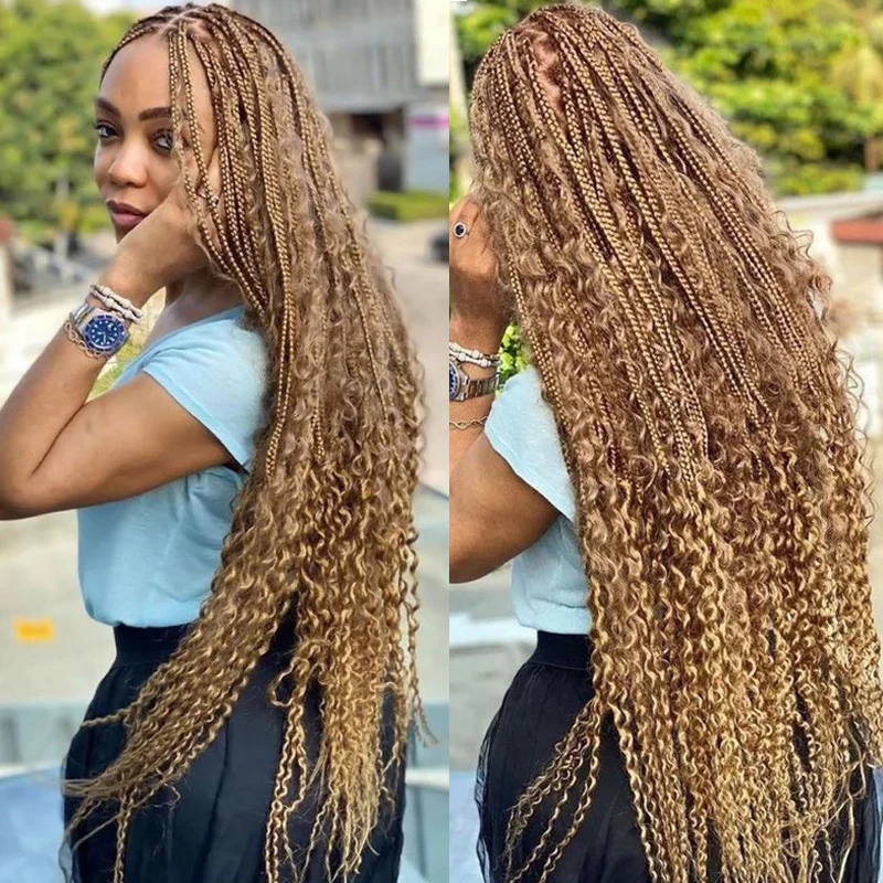 Hairsmarket Human Boho Bulk Braiding Hair Extensions Deep Wave #4 #27 #30 Color Hair Micro Braiding