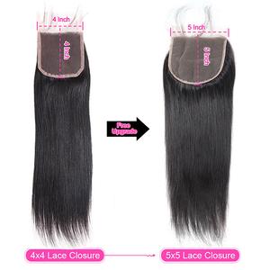Straight 5*5 Lace Closure With Baby Hair 8A Remy Human Hair