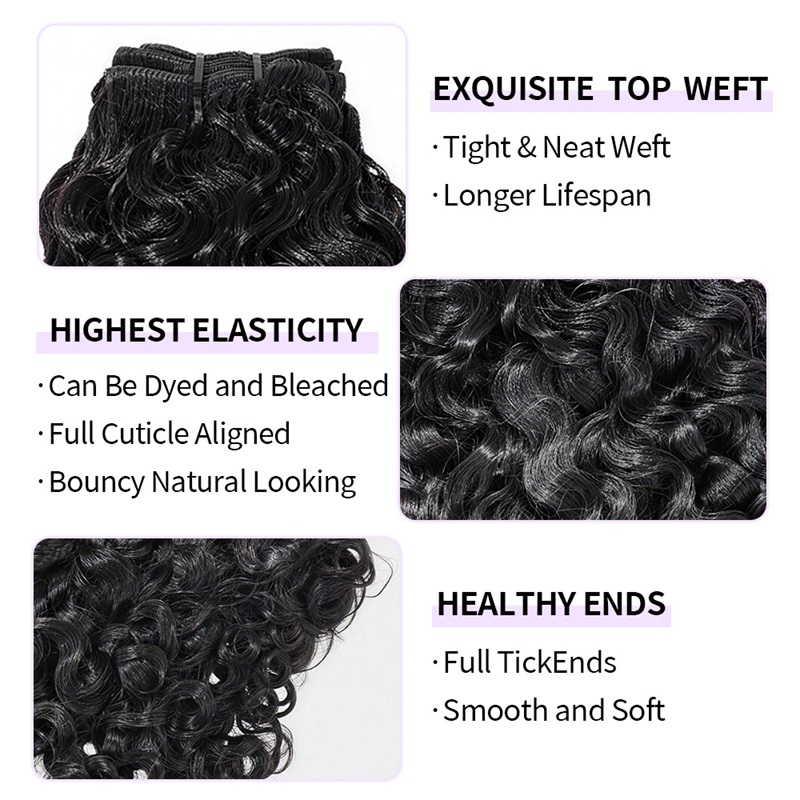Hairsmarket Indian Curly Virgin Human Hair Bundles 12A Quality Unprocessed Hair Natural Color Extensions