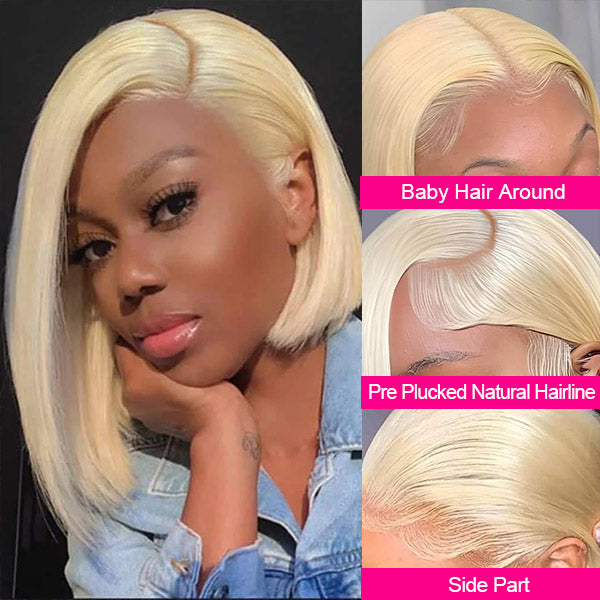 Wear & Go Bob Wigs 613 Blonde Hair 13x4 Lace Front Bob Wig Straight Hair Short Bob Wigs