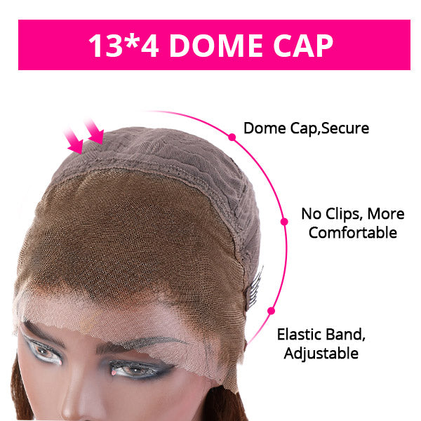 Wear & Go Wigs Highlight Honey Blonde Glueless Wigs Straight Hair 13x4 Lace Front Wigs Pre Cut Lace