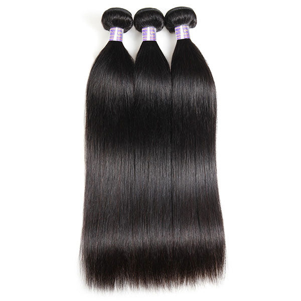 9A Allove Straight Hair 3 Bundles Human Hair With One FREE Closure