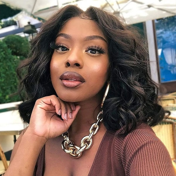 Body Wave Wear & Go Wigs Pre Cut 5x5 HD Lace Glueless Wig Short Bob Wigs