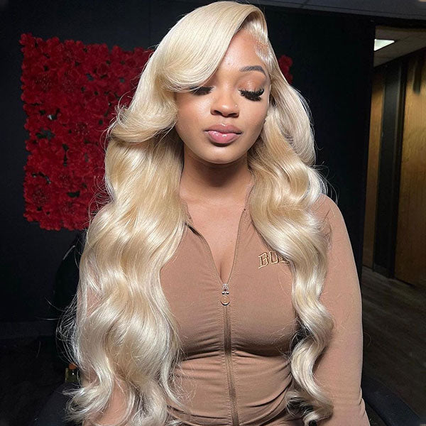 Wear & Go Glueless Wigs 613 Blonde Body Wave Lace Frontal Wigs 13x4 Lace Wigs No Glue