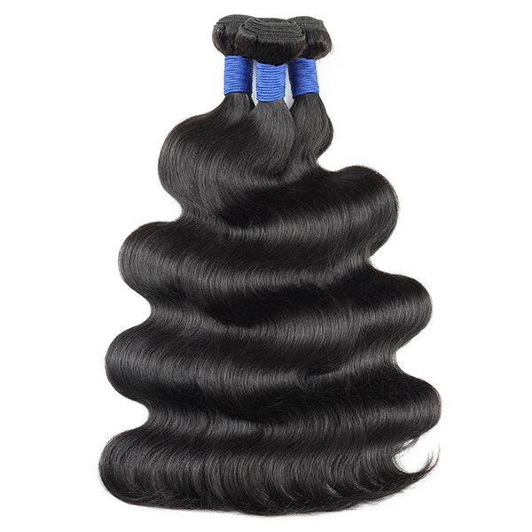 10A Brazilian Body Wave Human Hair 3 Bundles With 4*4 Lace Closure