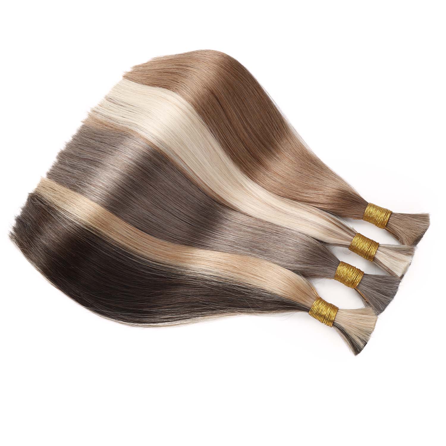 Hairsmarket Human Bulk Hair Extensions for Boho Colored Knotless Braiding #8/#18/# P2/27/#P8/60