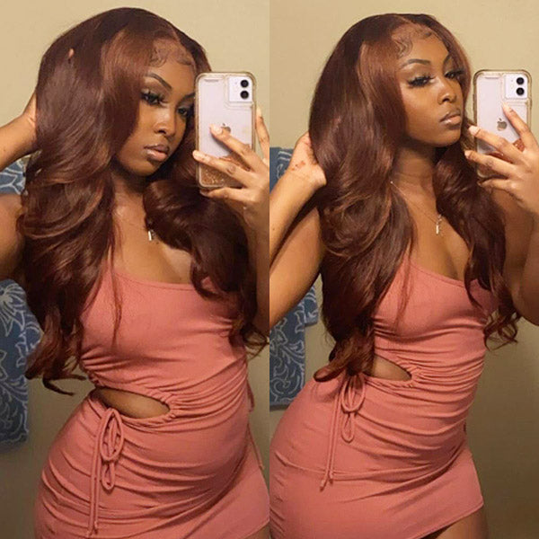 Brown Lace Front Wigs 13x4 Lace Frontal Wig Body Wave Human Hair HD Lace Wigs