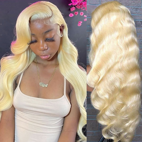 13x6 Blonde Lace Front Wig Body Wave HD Lace Wigs 30 Inch 180%