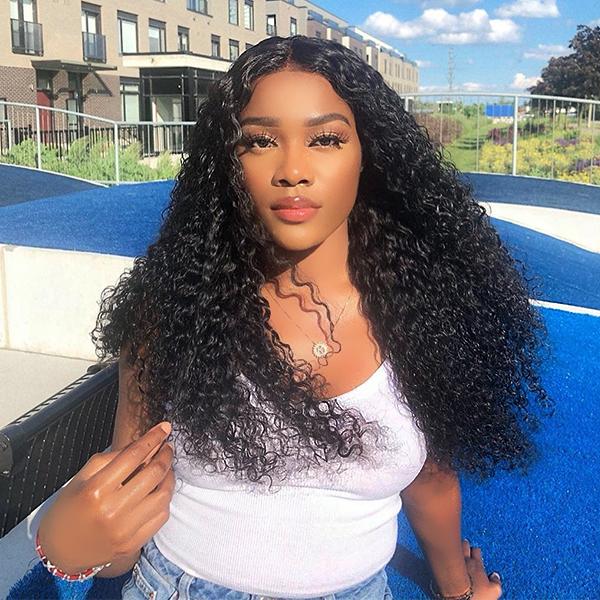 Ishow Brazilian Human Hair 4 Bundles With Closure Virgin Curly Hair Weave