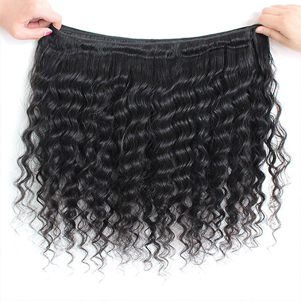 Brazilian Deep Wave Hair 3 Bundles 10A Quality Virgin Remy Hair Weave