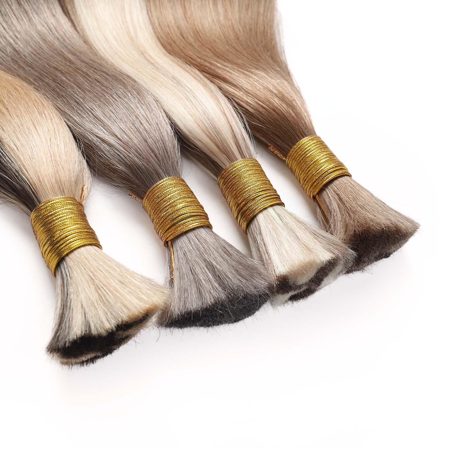 Hairsmarket Human Bulk Hair Extensions for Boho Colored Knotless Braiding #8/#18/# P2/27/#P8/60