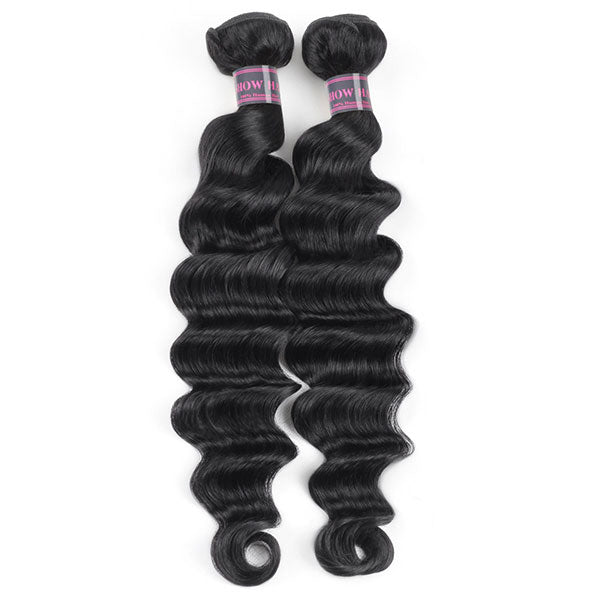 Ishow Hair Loose Deep Wave 2 Bundles Virgin Human Hair