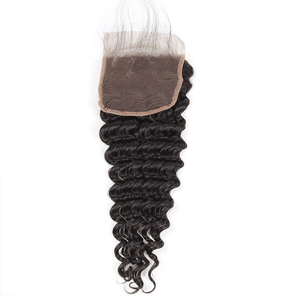Ishow Deep Wave Human Hair 4x4 Swiss Lace Closure