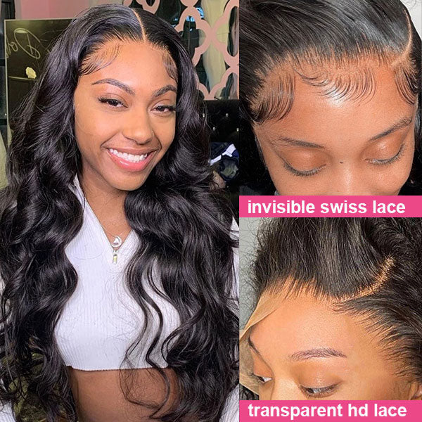 Real HD Lace Wigs 13x4 Lace Frontal Body Wave Wig Undetectable Lace Wigs