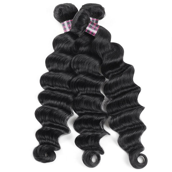 Ishow Loose Deep Wave Virgin Human Hair Weft For Black Woman